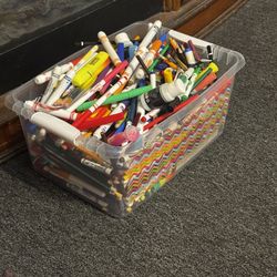 Assorted Markers And Crayons