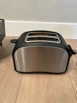 Stainless Steel Toaster 2 Slice with 6 Bread Shade Settings, Reheat & Defrost Functions