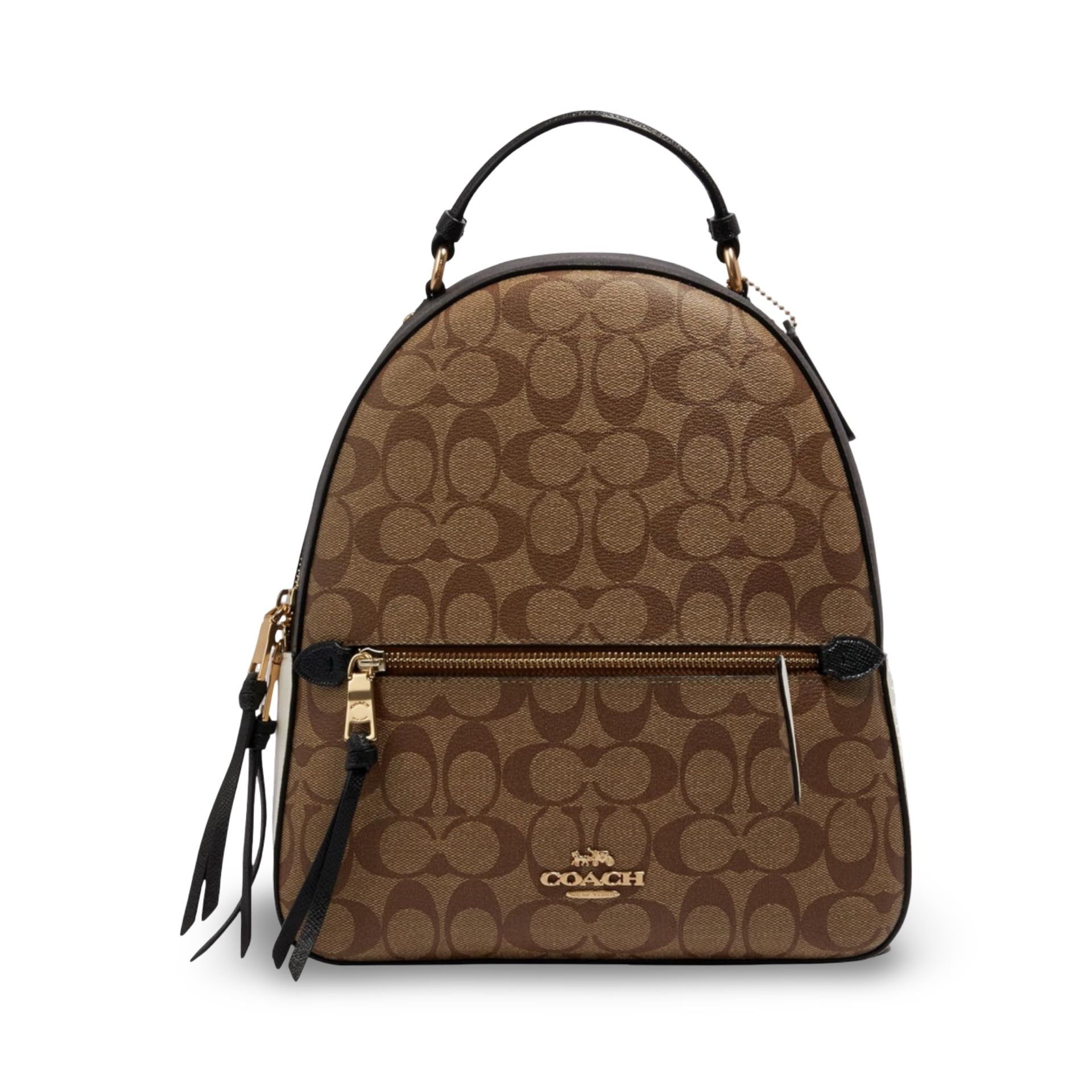 Coach Khaki Black Signature Charlie Monogram Backpack