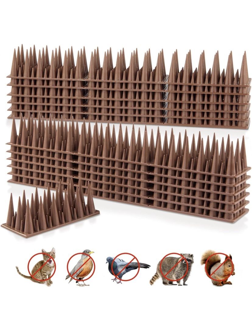 EcoGrowth Bird Spike for Bird Cat Squirrel, Fence Spike to Keep Pigeon Raccoon Away, Bird Spikes Security for Railing, Roof - 22 Pack (21.6 FT@M2