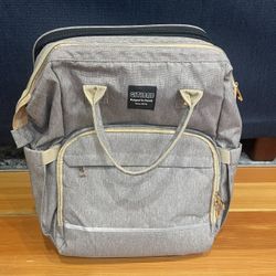 Diaper Backpack With Expandable Changing Station