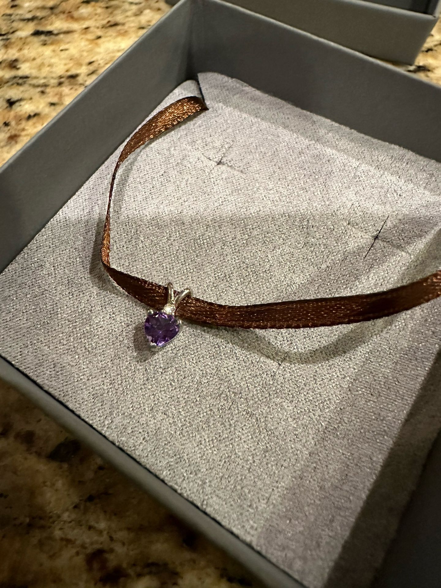 Angara Amethyst Heart Pendant