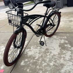 Black Huffy Beach cruiser 26”