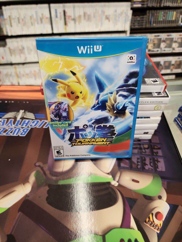 Pokkén Tournament (Nintendo Wii U, 2016) (Sealed) (w/ Shadow Mewtwo Amiibo Card)