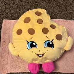 Shopkins Kooky Cookie Plush Pillow Stuffed Animal Toy Chocolate Chip Soft 15”