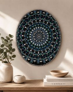 Oval mandala dotting
