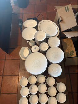 Vintage Noritake Selene #7536 Ivory China – 84-Pc Complete Service for 12 + Extras