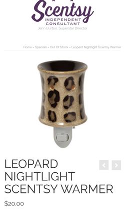 2 Scentsy Leopard Nightligh