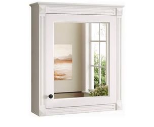 Assembled New Bathroomb Medicine Cabinet w/ Mirror Door & Adjustable Shelves 24" x 28" Wall Mounted