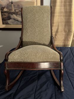 Antique Wooden Reupholstered Nursing Rocking Chairs
