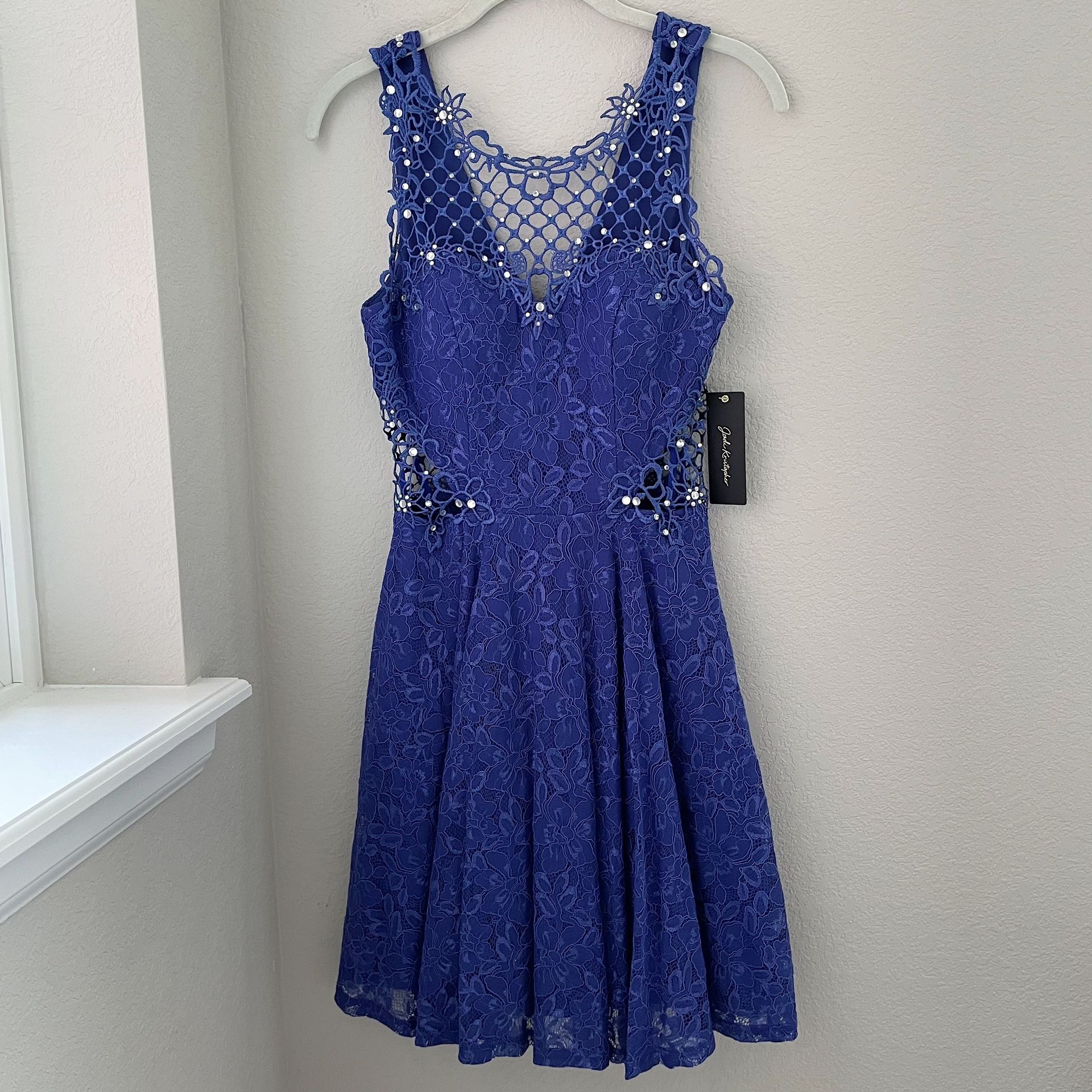 NWT Bejeweled Lace Dress