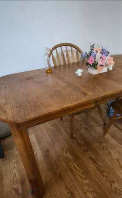 Solid wood table