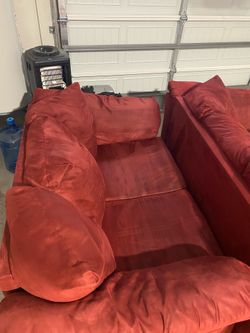 2 set red couch