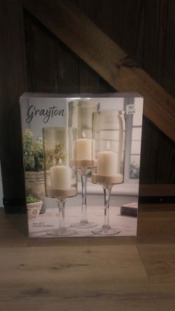 Candle Glass Stem Holders- Set