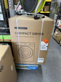 1.8 cu. ft. vented Front Load Stackable Electric Compact Dryer in White