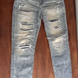 Athletic Fit Ripped Jeans-american Eagle