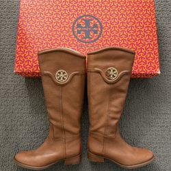 Tory Burch Brown Leather Boots Size 6.5