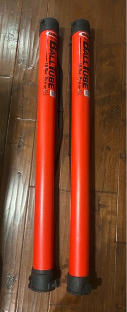 Pair of Gamma Sports Tennis BallTube 18 Pick-Up Tubes - Red