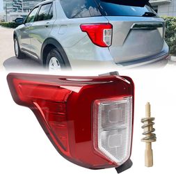 New Open Box KAMDKI LH USA Type Tail light Include Screws Assembly Fit for 2020-2023 Ford Explorer Rear Lamp Included Plastic Screw Stud With Thread L