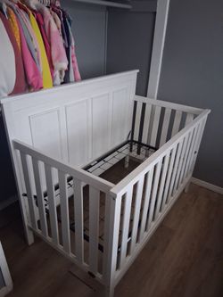 White Baby Crib USED