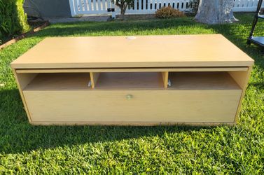 Modern Maple Wood Media Console / TV Stand with Storage Drawer