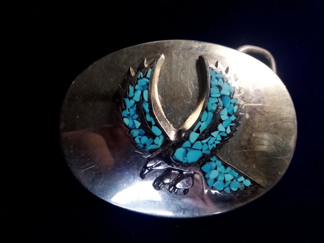 Turquoise Eagle Belt Buckle