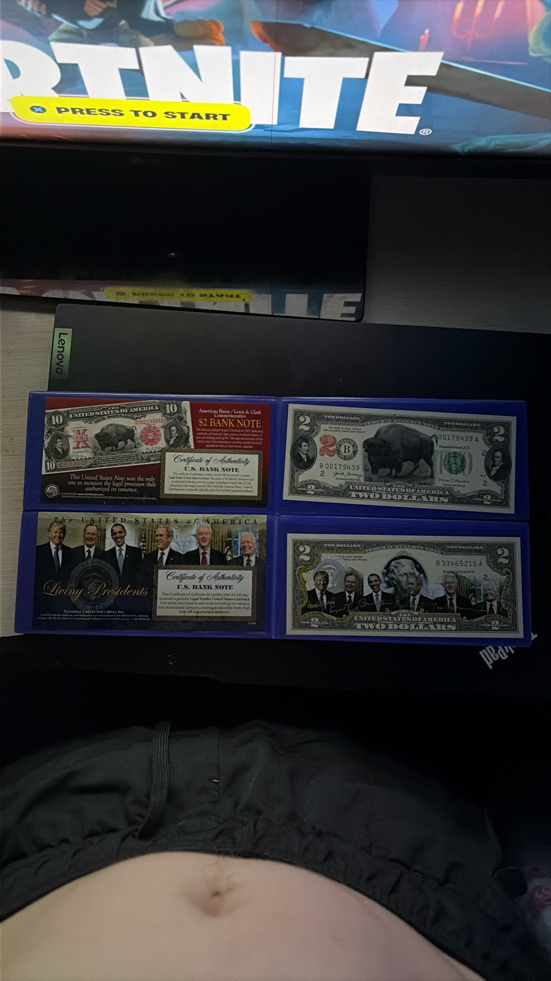 2 Custom Bank Notes 2$ Bills 