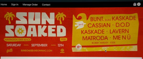 Sun soaked/Kaskade ticket, one left.