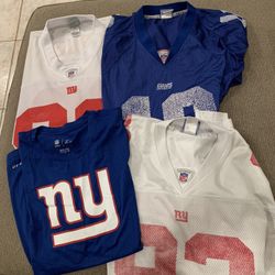 4 New York Giants Jerseys Tshirts XL