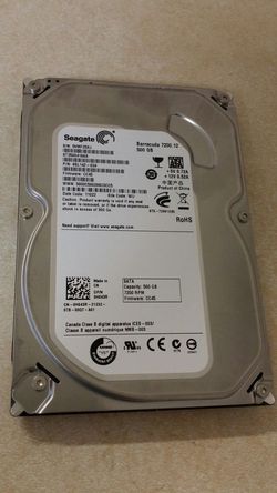 500GB Seagate Hard Drive for Desktop PC