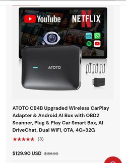 Atoto CB4B wireless CarPlay android auto dual wifi