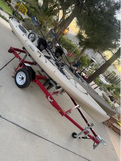 2 Hobie Mirage Revolution Pedal Kayaks + Trailer — Complete Package | $6,500 OBO