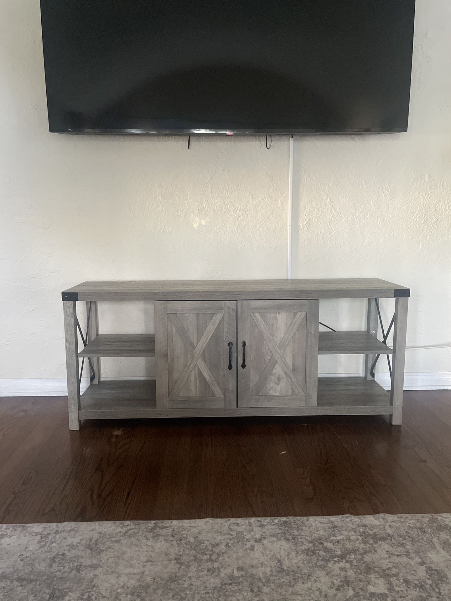 Tv Console Table With Shelves And Doors