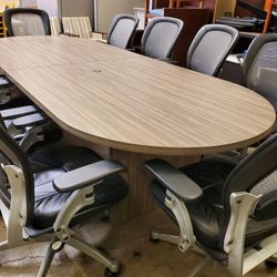Elite colection conference table used  With 8 chairs
