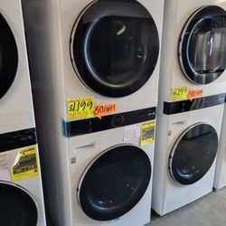 LG ThinQ WashTower Single Unit Front Load Washer 4.5 Cubic Feet  AND  Gas Dryer 7.4 Cubic Feet