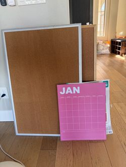 Cork Bulletin Boards Set of Two