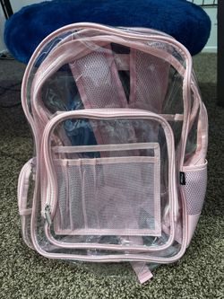 Pink Clear Procase Backpack Transparent See Through Bag
