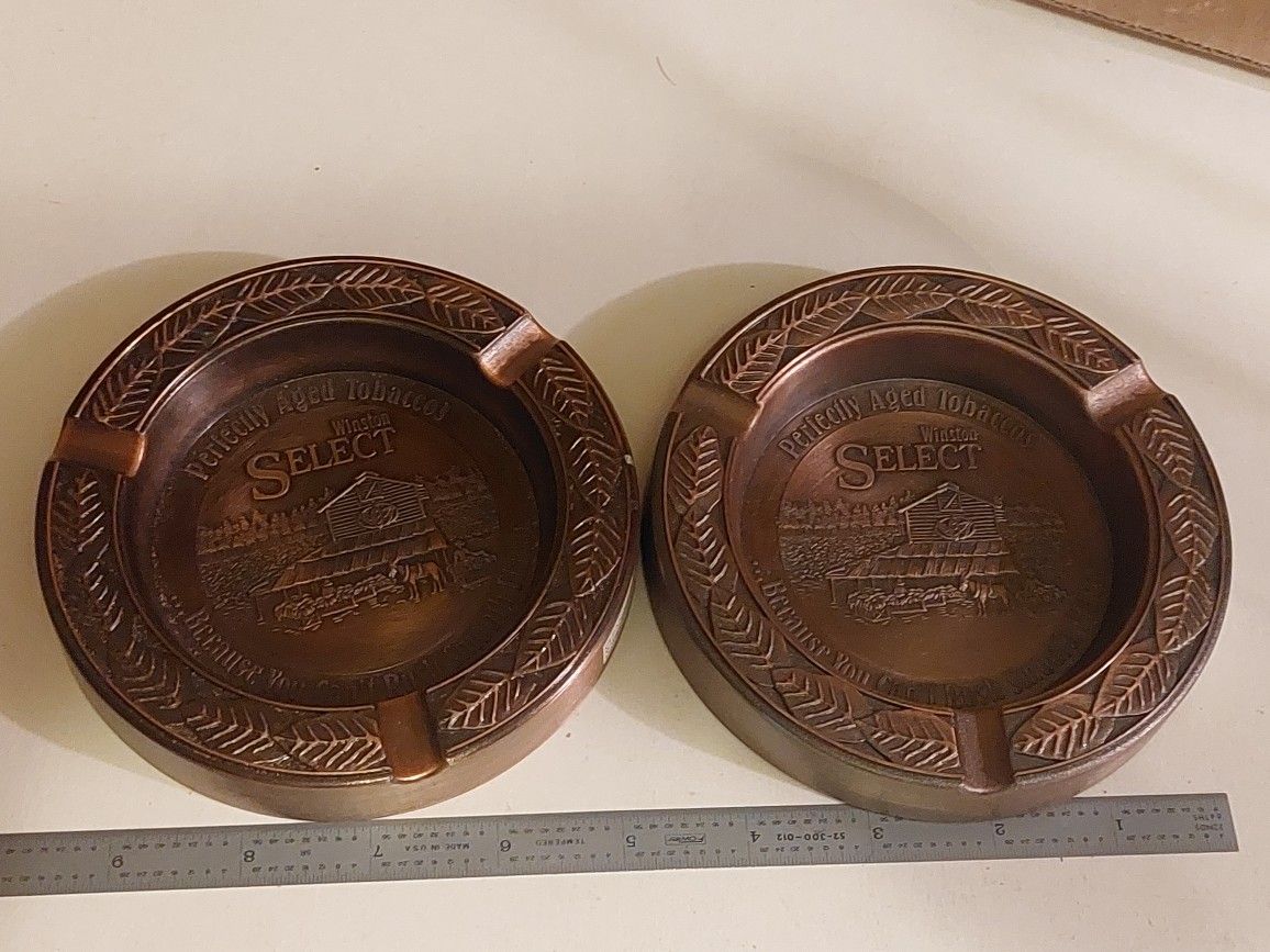 2 Copper Ash Trays