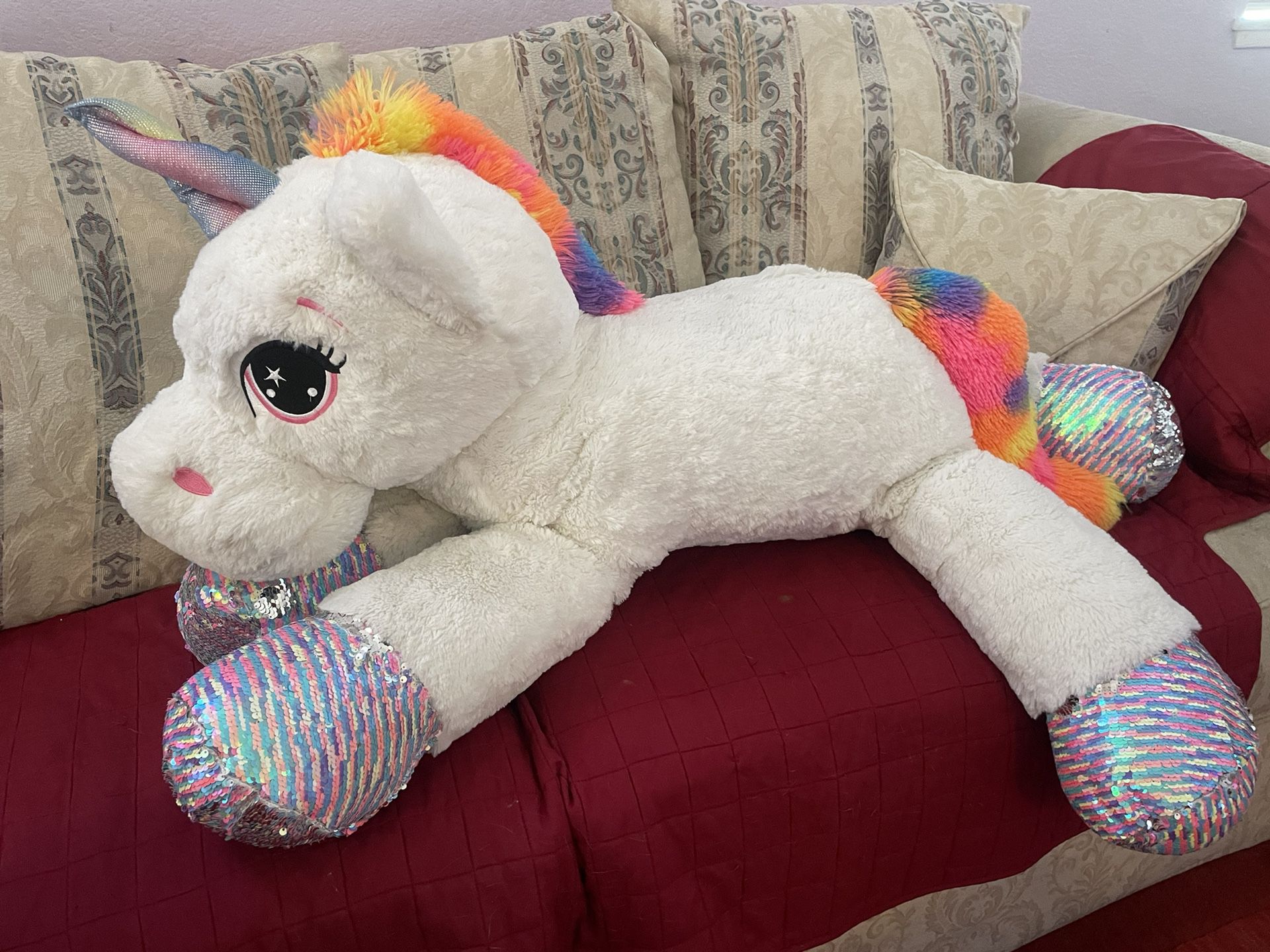 Big Unicorn Stuffed Animal 
