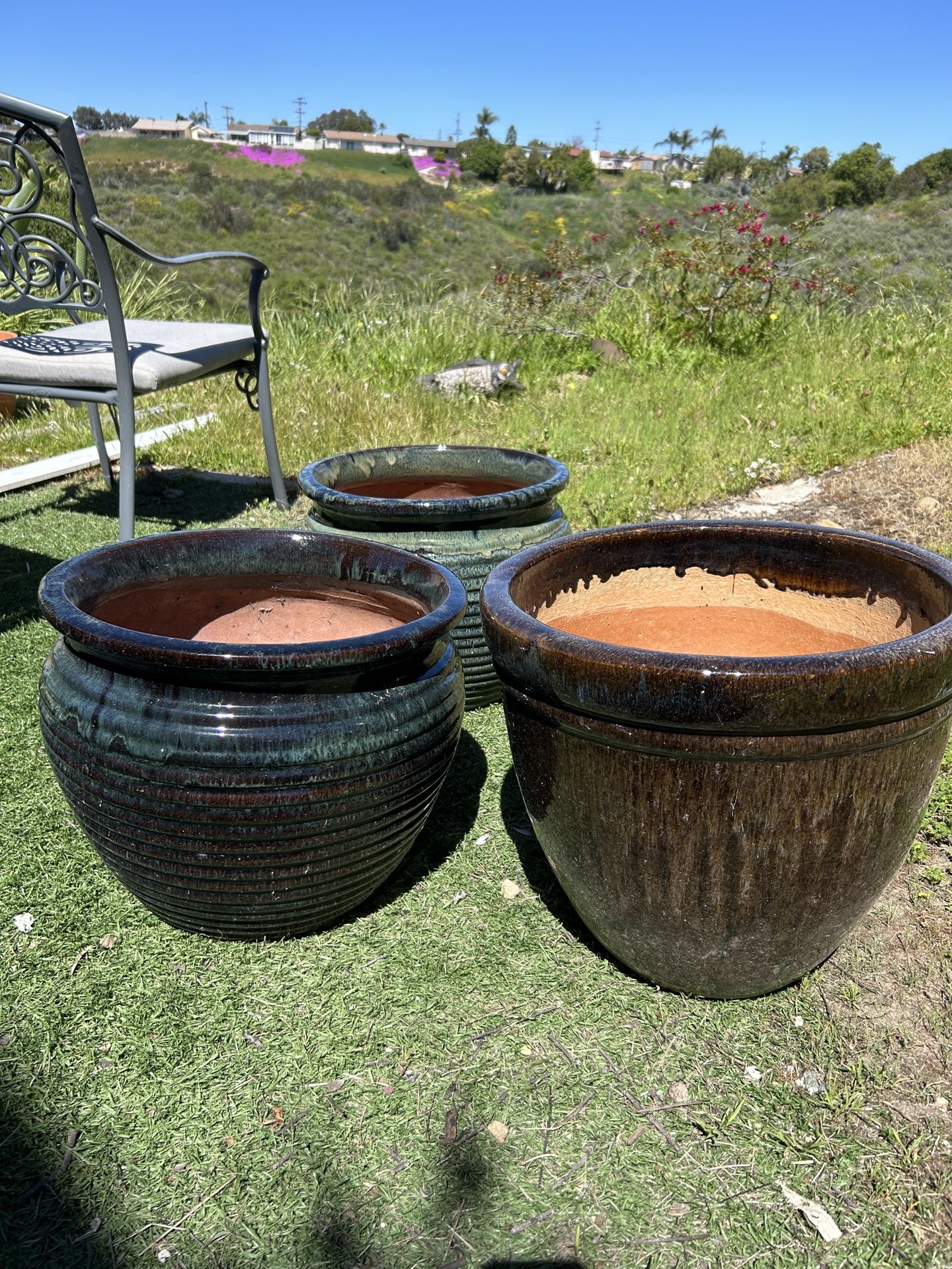 3 Clay Pots