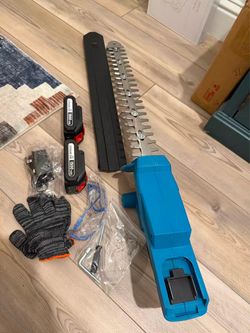 New 20V Lightweight Hedge Trimmer Cordless with 2 Batteries & Charger