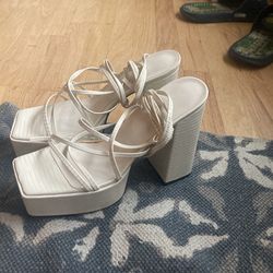 Platform White Heels