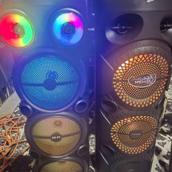 Bocinas Bluetooth Tripes 8" Con Microfono y Control Remoto