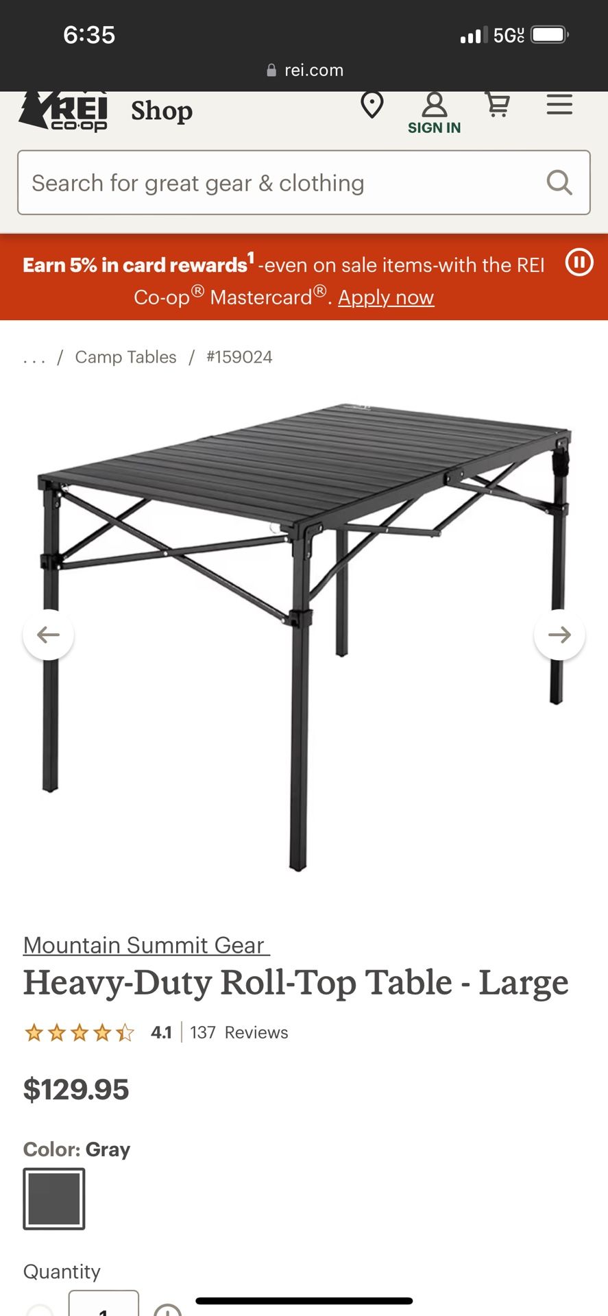 Mountain Summit Rei Aluminum Table Mountain Summit Gear Roll Top