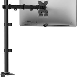 WALI Tall Monitor Arm Mount for Desk for 13-34 inch Screens, 22 lbs per Arm, Single Extra Tall Monitor Mount, Full Motion W/ Tilt, Swivel, Rotation, V