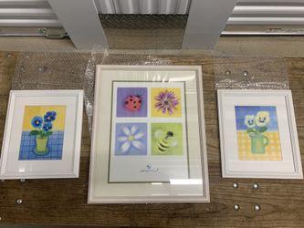 Floral/Spring Framed Picture Set