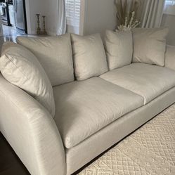 BEIGE SOFA 100” LENGTH PICK UP TODAY