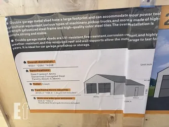 New metal storage shed garage