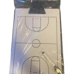 Elite Athletics Coaching clipboard multi sports basketball 2-Sided & Marker New