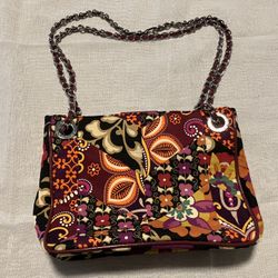 Vera Bradley Chain Shoulder Purse - Suzani Purple